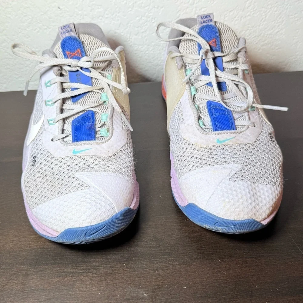 Nike Purple and Blue Sneakers Sporty Mesh Design
